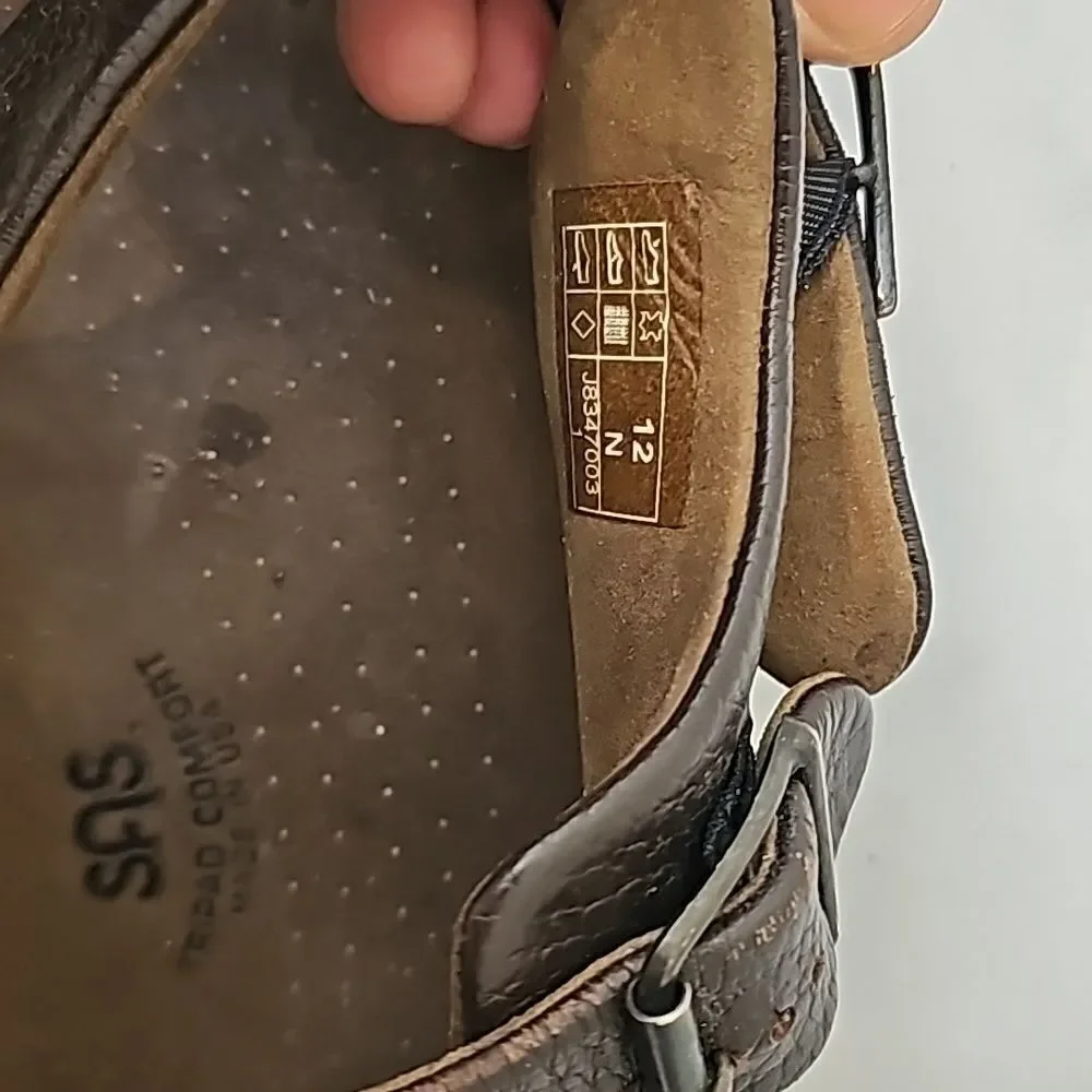 - SAS Tripad‎ Comfort Bravo Brown Leather Buckle Sandal Shoes Men's US 12 N